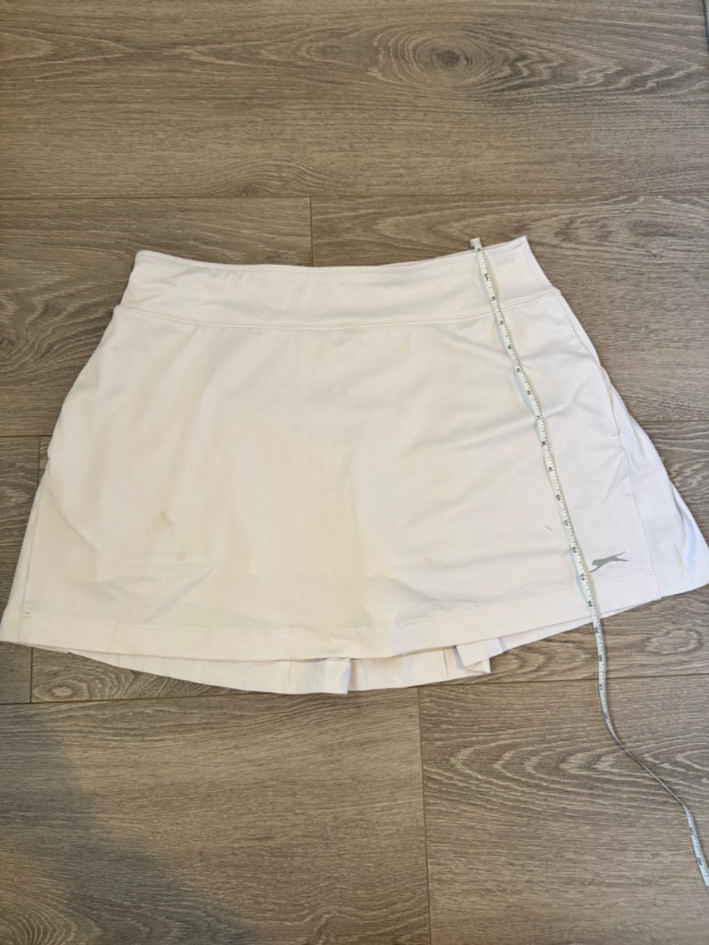 Slazenger Golf Skort | White | Pleated | Golf Tennis Pickleball| Built in Shorts